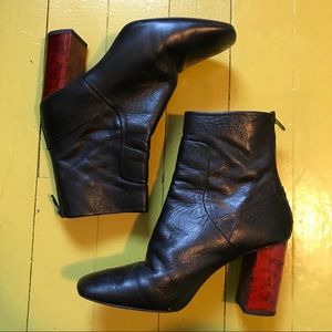 Topshop Black Heeled Boots